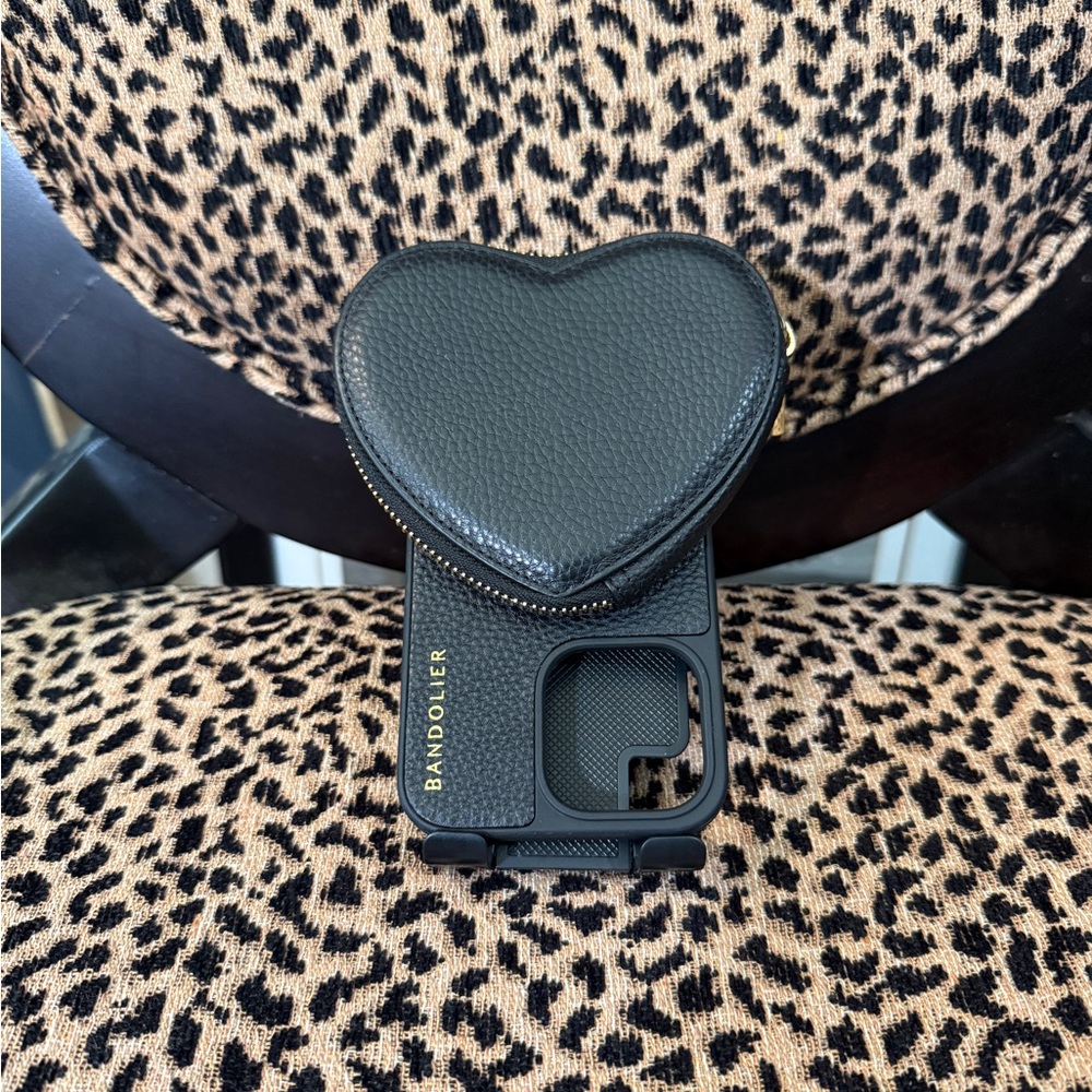 Bandolier Willa Black Heart-Shaped iPhone 14 Pro Max Case with Strap